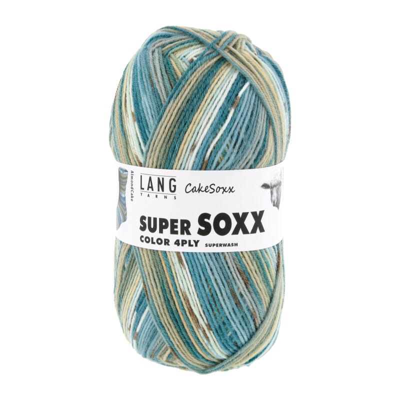 SUPER SOXX COLOR 4-FACH - 901 - PETROL/BRAUN 1149 ALMOND CAKE 901.0542