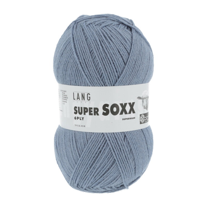 SUPER SOXX 6-FACH/6-PLY - 907 - HELLBLAU 907.0020