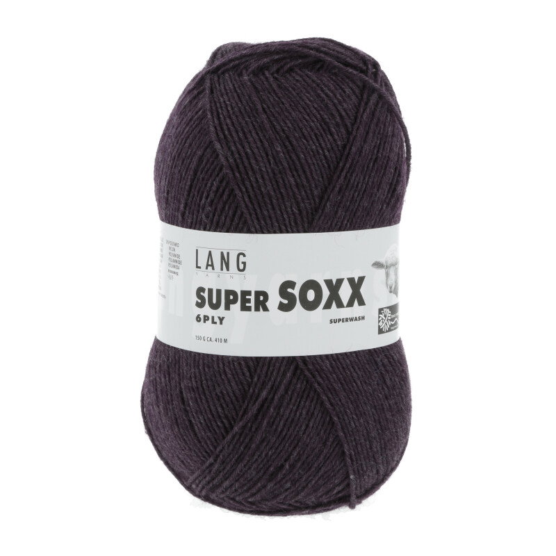 SUPER SOXX 6-FACH/6-PLY - 907 - AUBERGINE MÉLANGE 907.0080