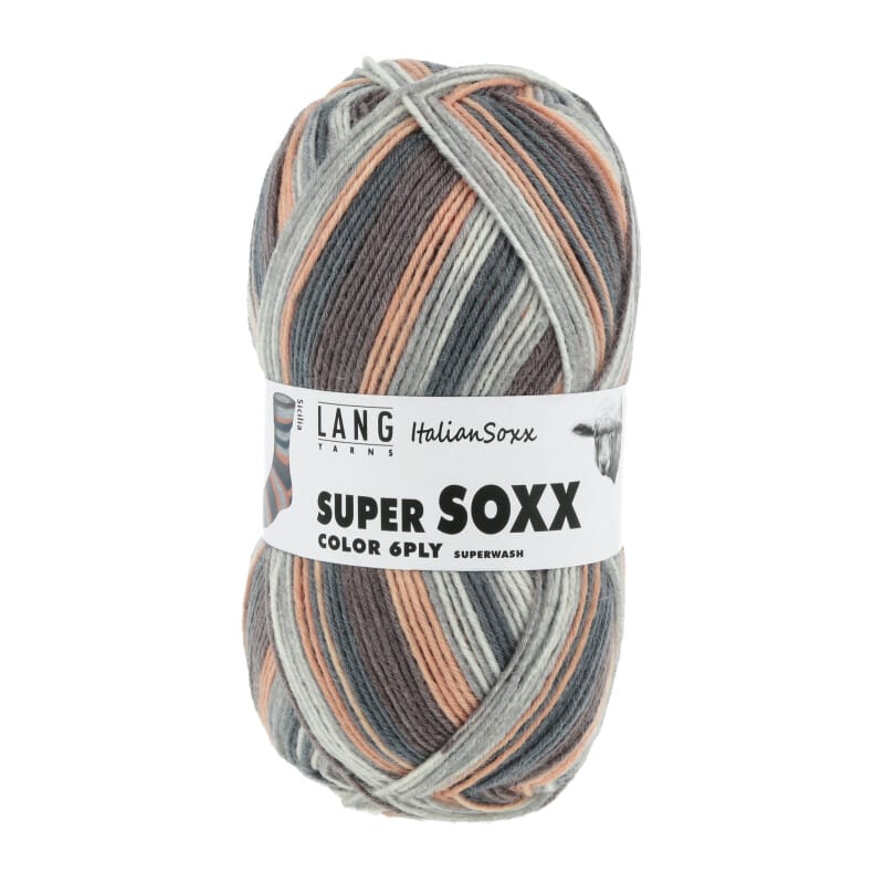 SUPER SOXX COLOR 6-FACH/PLY - 910 - BLAU/LACHS 1131 SICILIA 910.0436