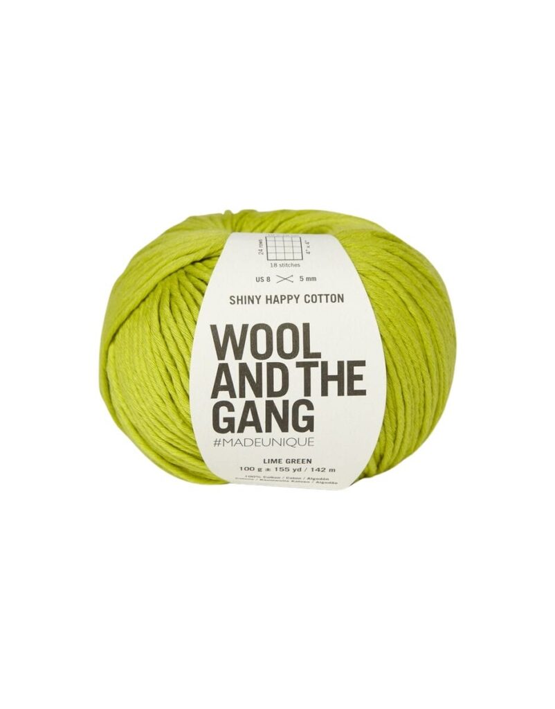 WOOL AND THE GANG Shiny Happy Cotton LIME GREEN YA434755708