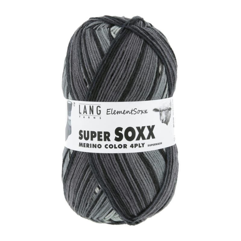 SUPER SOXX MERINO COLOR 4-FACH/4-PLY - 640 - GRAU/OFFWHITE 1146 AIR 640.0523