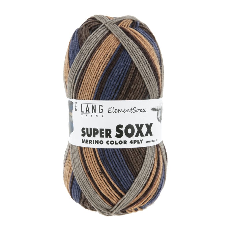 SUPER SOXX MERINO COLOR 4-FACH/4-PLY - 640 - DUNKBLAU/DUNKBRAUN 1146 METALL 640.0524
