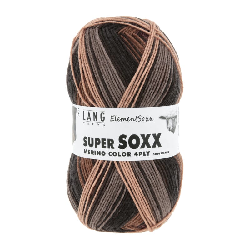 SUPER SOXX MERINO COLOR 4-FACH/4-PLY - 640 - BRAUN 1146 EARTH 640.0525