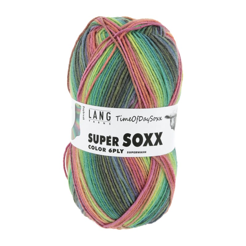SUPER SOXX COLOR 6-FACH/PLY - 910 - GRÜN/ROSA/LILA 1147 DAYBREAK 910.0529