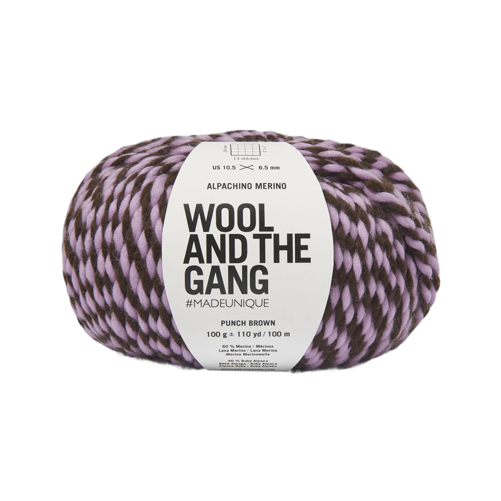 WOOL AND THE GANG Alpachino Merino Twist PUNCH BROWN YA111325061