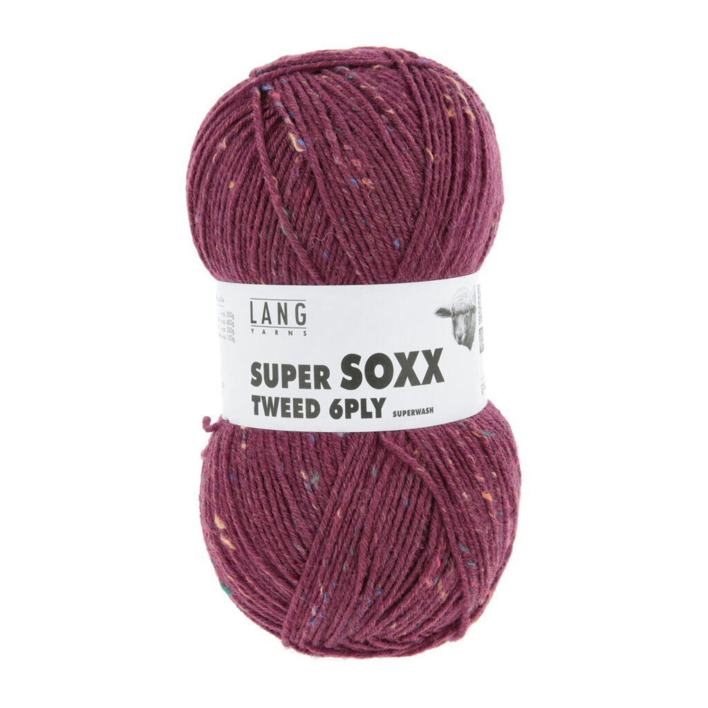 SUPER SOXX TWEED 6-FACH/PLY - 1137 - BEERE 1137.0066