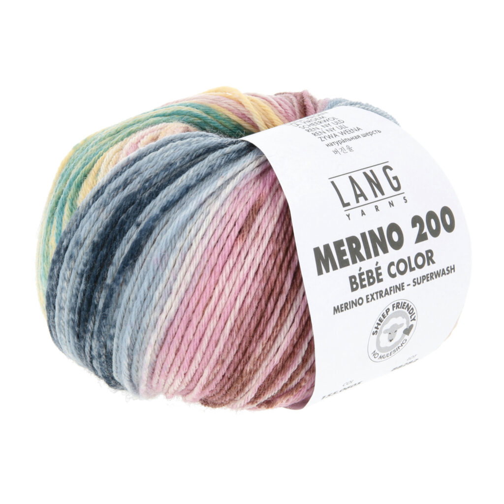 MERINO 200 BEBE COLOR - 155 - MAUVE/JEANS/BABYGELB 155.0605