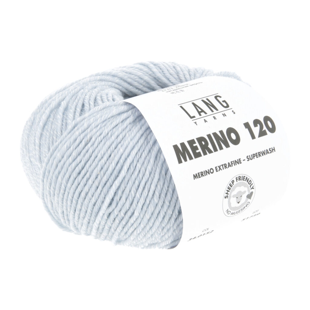 MERINO 120 - 34 - EISBLAU/WEISS MOULINÉ 34.0152