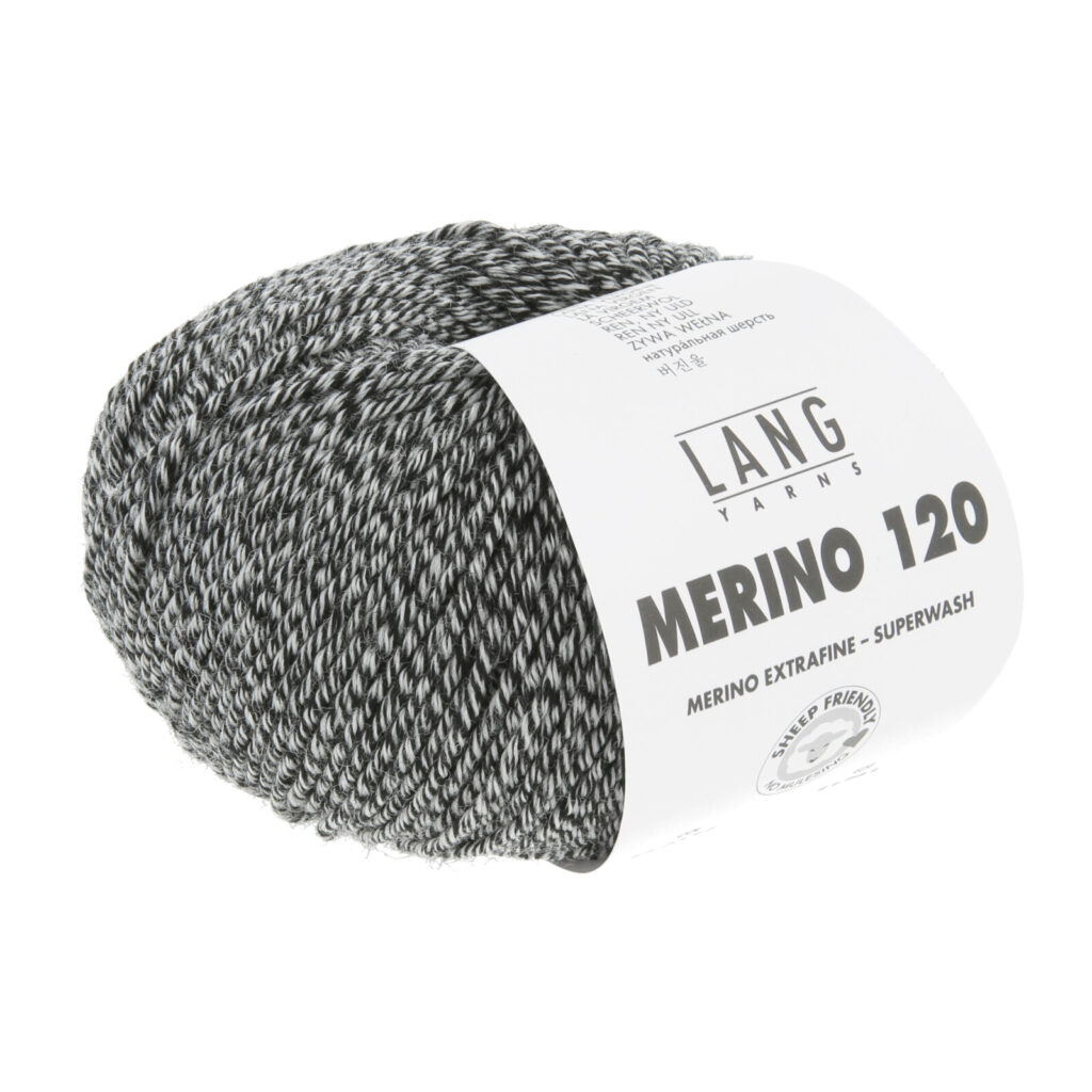 MERINO 120 - 34 - SCHWARZ/WEISS MOULINÉ 34.0154
