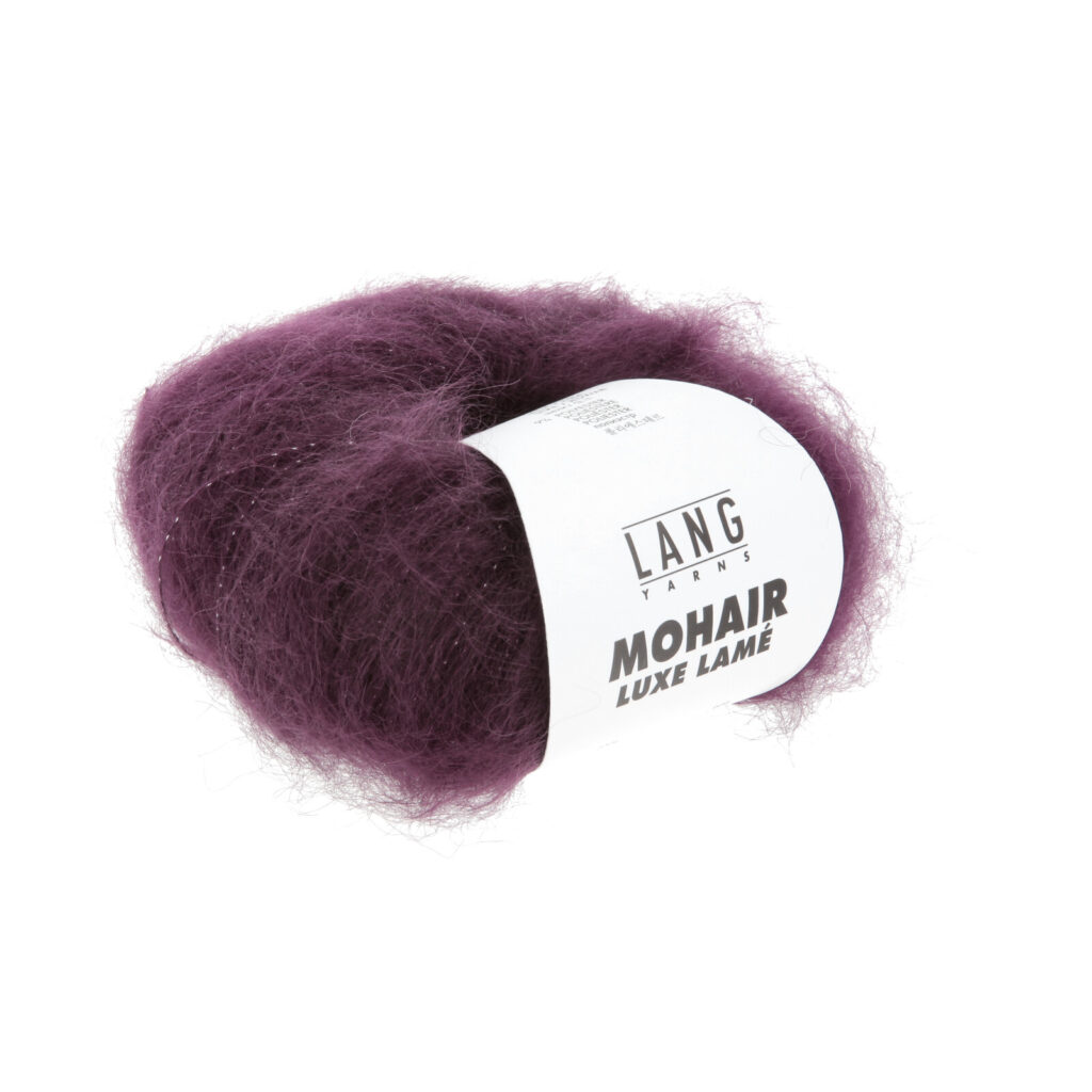 MOHAIR LUXE LAME - 797 - SILBER - AUBERGINE 797.0180