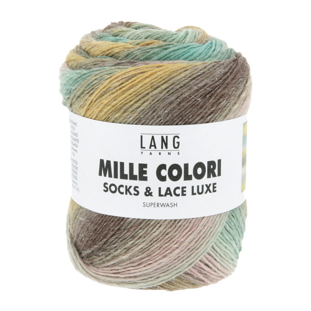 MILLE COLORI SOCKS & LACE LUXE - 859 - MINT/OCKER/OLIVE 859.0222