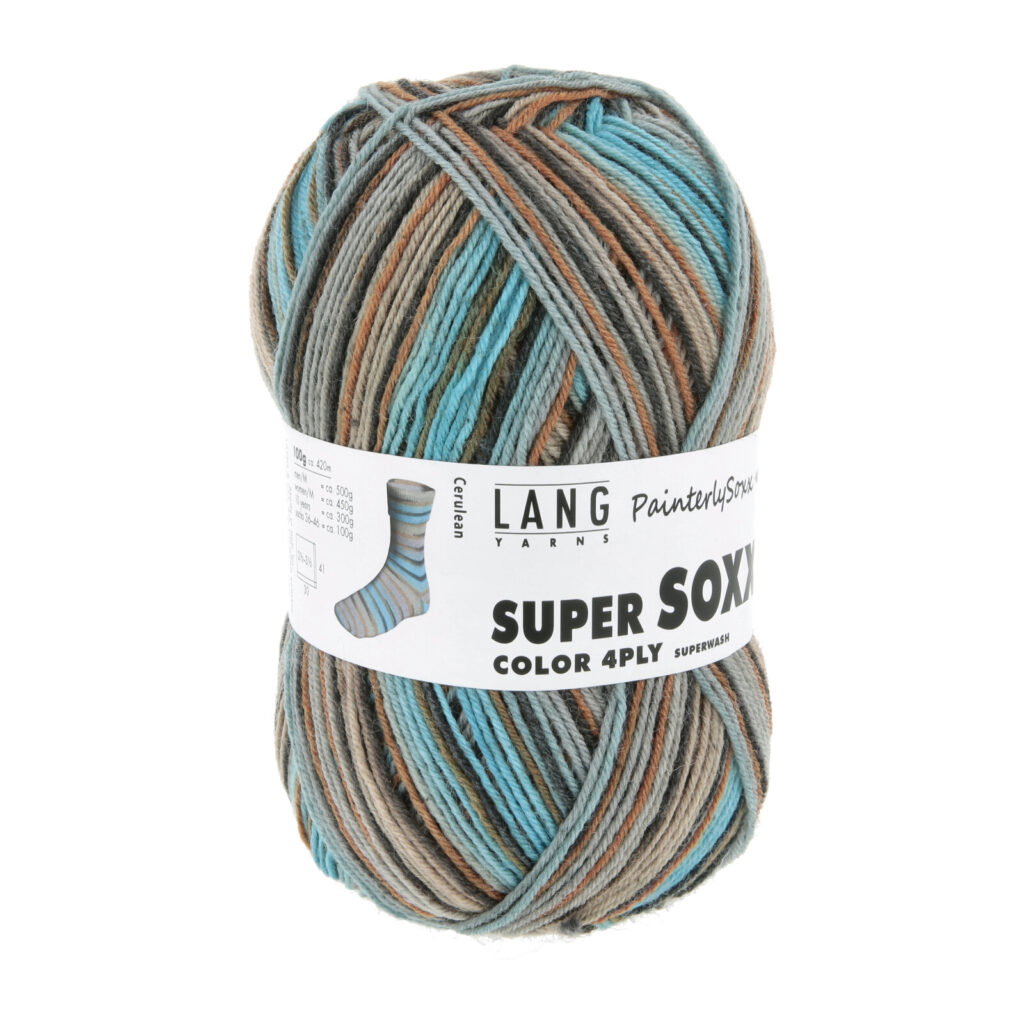 SUPER SOXX COLOR 4-FACH - 901 - HELLBLAU/BRAUN 1150 CERULEAN 901.0548