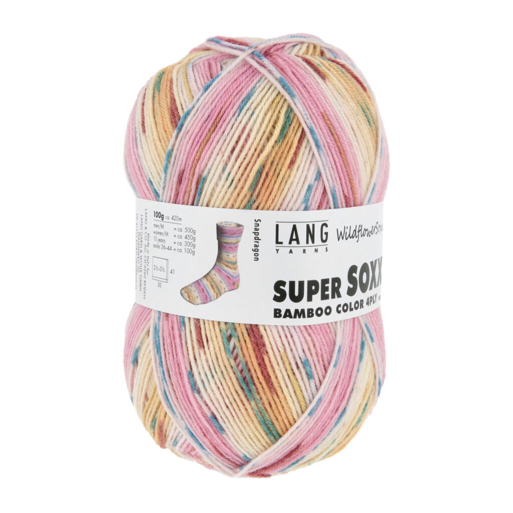 SUPER SOXX BAMBOO COLOR 4-FACH/4-PLY - 641 - PINK/PFIRSICH 1152 SNAPDRAGON 641.0561