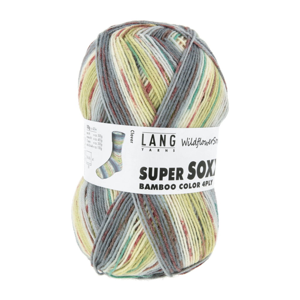 SUPER SOXX BAMBOO COLOR 4-FACH/4-PLY - 641 - OLIVE/BLAU 1152 CLOVER 641.0562