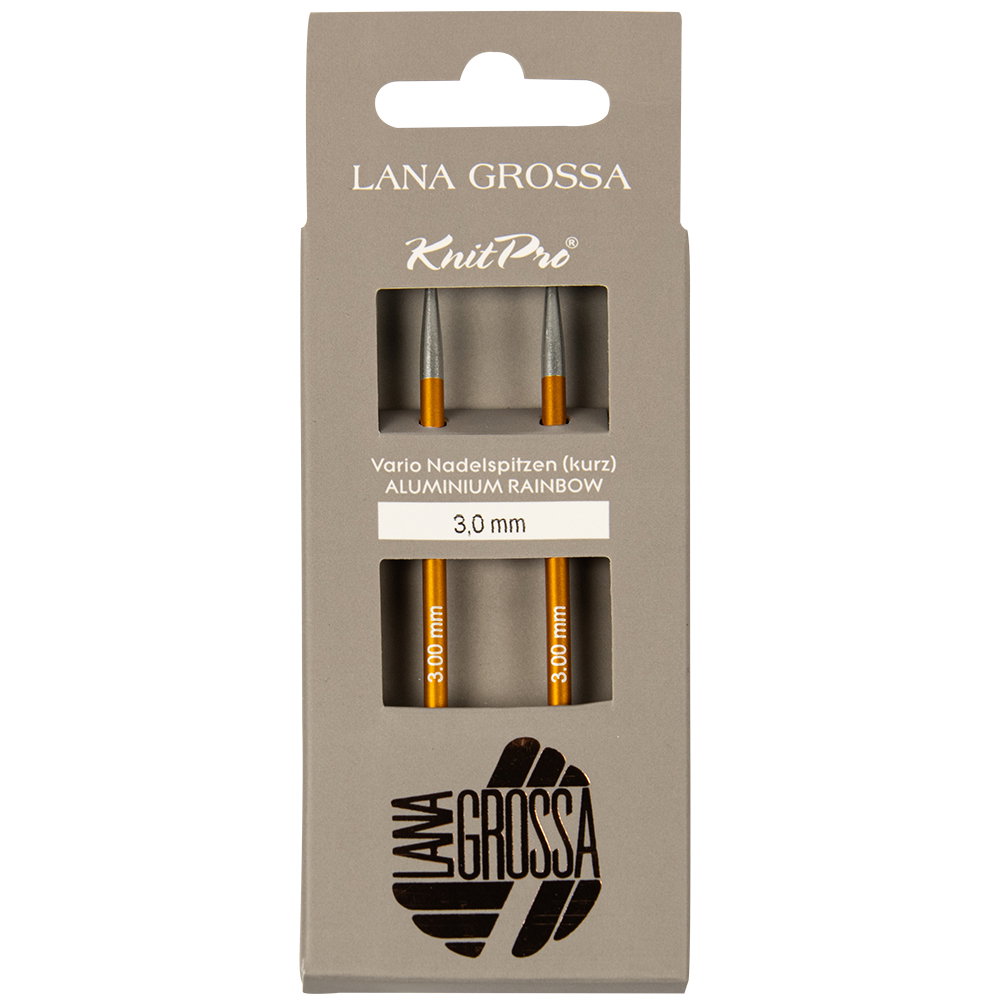 LANA GROSSA Nadelspitzen Vario Alu Rainbow kurz