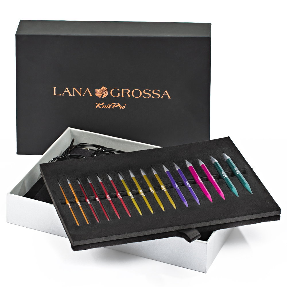 LANA GROSSA Rundstricknadel-Set Alu Rainbow