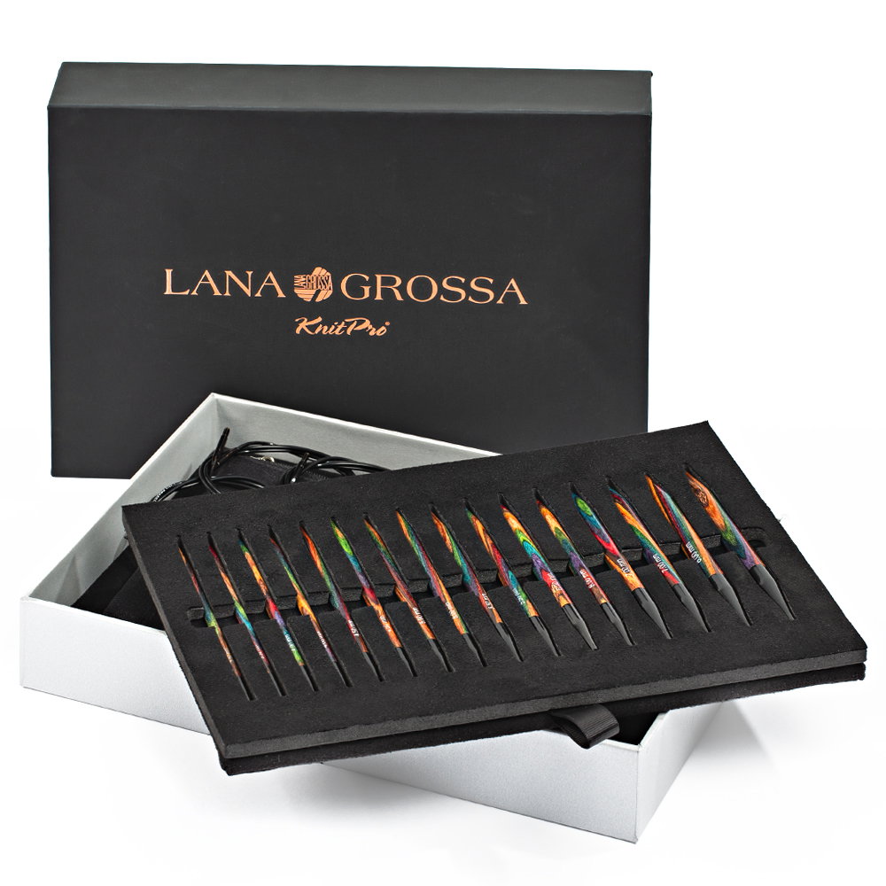 LANA GROSSA Rundstricknadel-Set Design-Holz