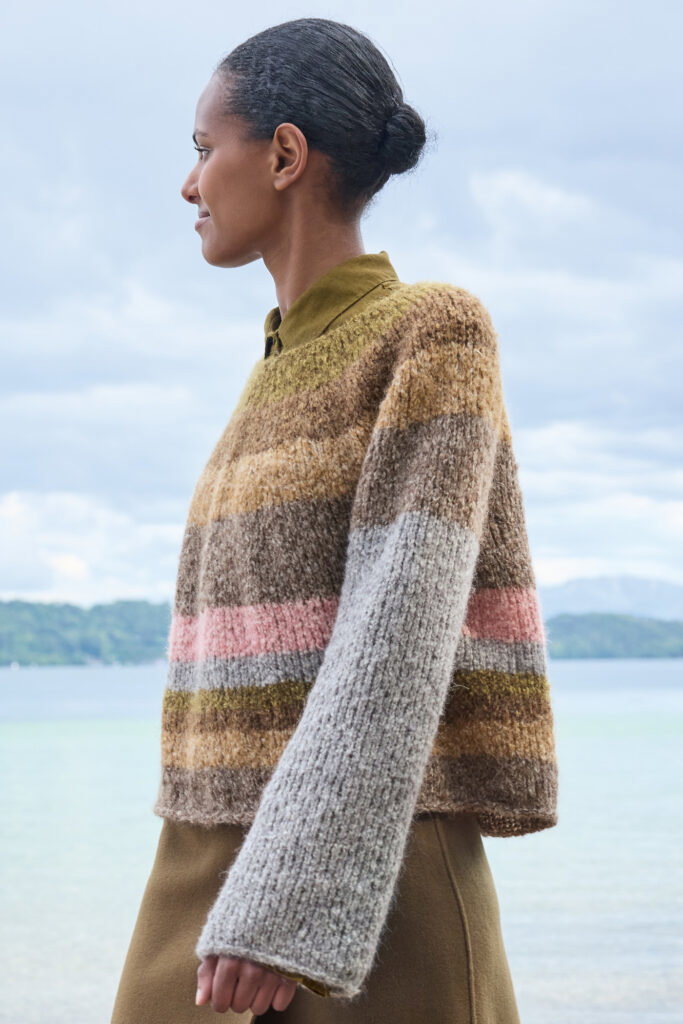 LANA GROSSA Top-down-pullover - Modell 31 Filati Journal 72