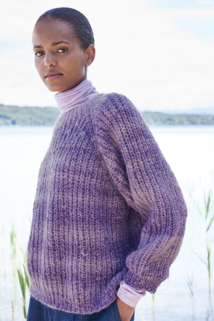 LANA GROSSA Top-down-pullover - Modell 35 Filati Journal 72